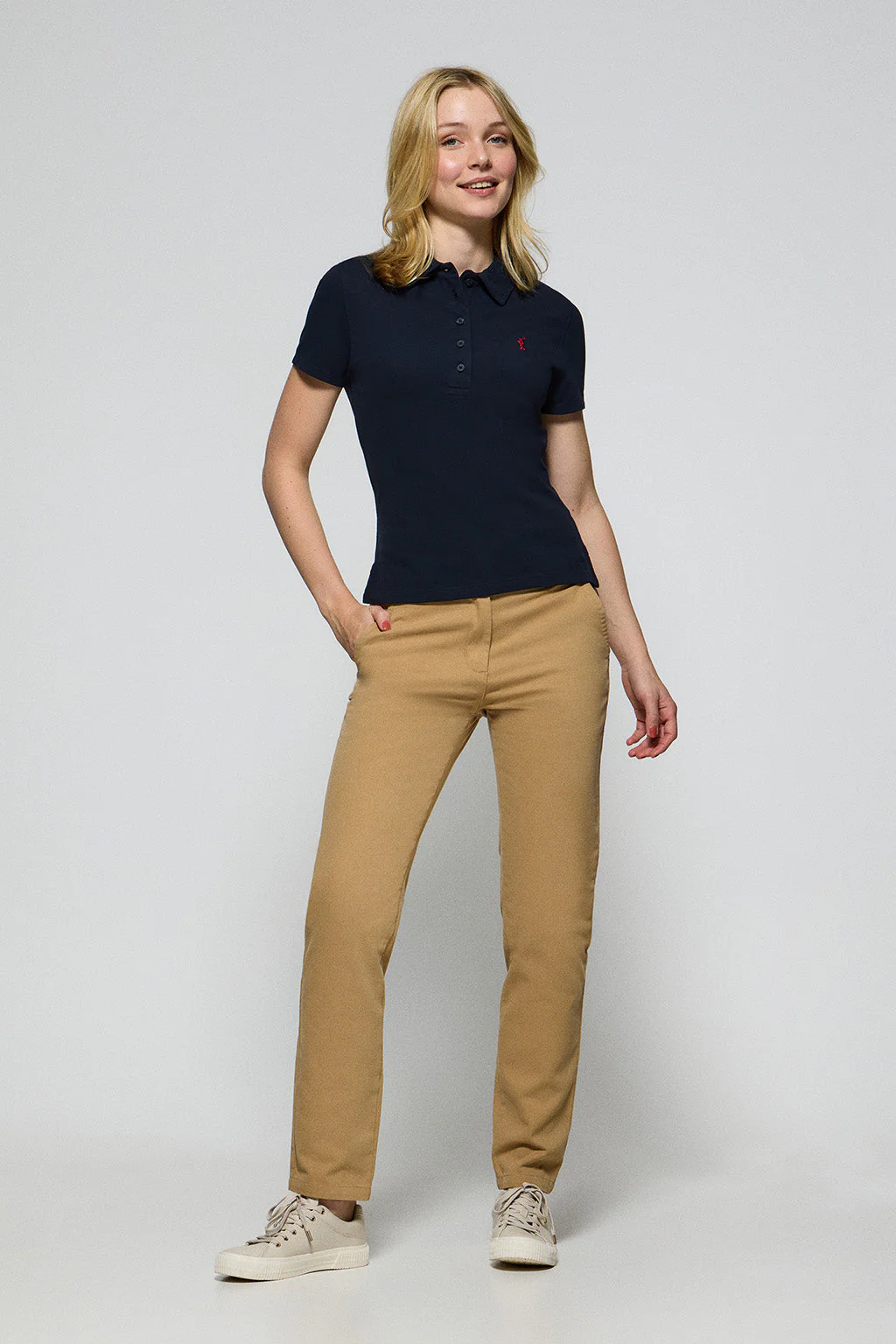 Navy-blue five-button polo shirt Pereira with Rigby Go embroidery - Image 3