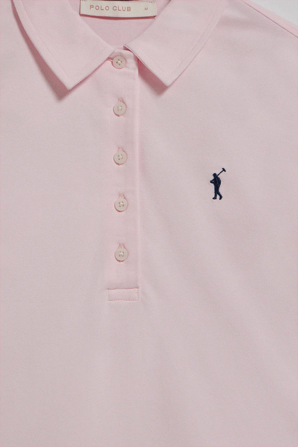 Pink five-button polo shirt Pereira with Rigby Go embroidery - Image 6