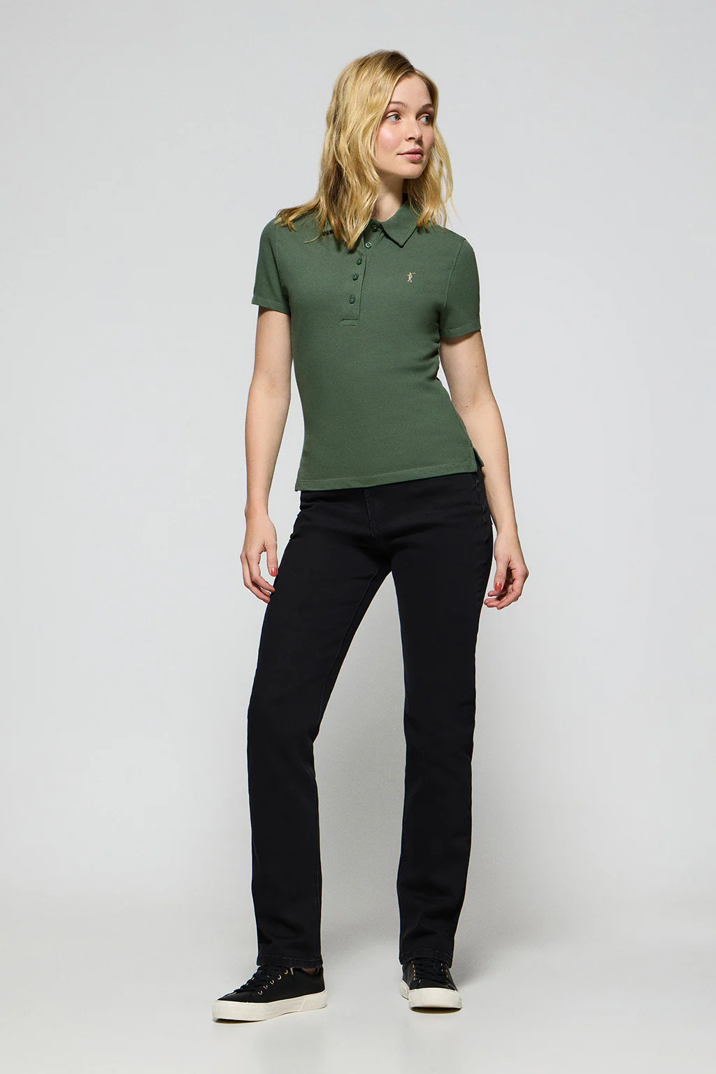 Mud-green five-button polo shirt Pereira with Rigby Go embroidery - Image 4