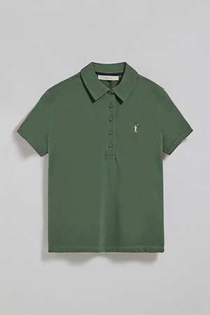 Mud-green five-button polo shirt Pereira with Rigby Go embroidery - Image 9