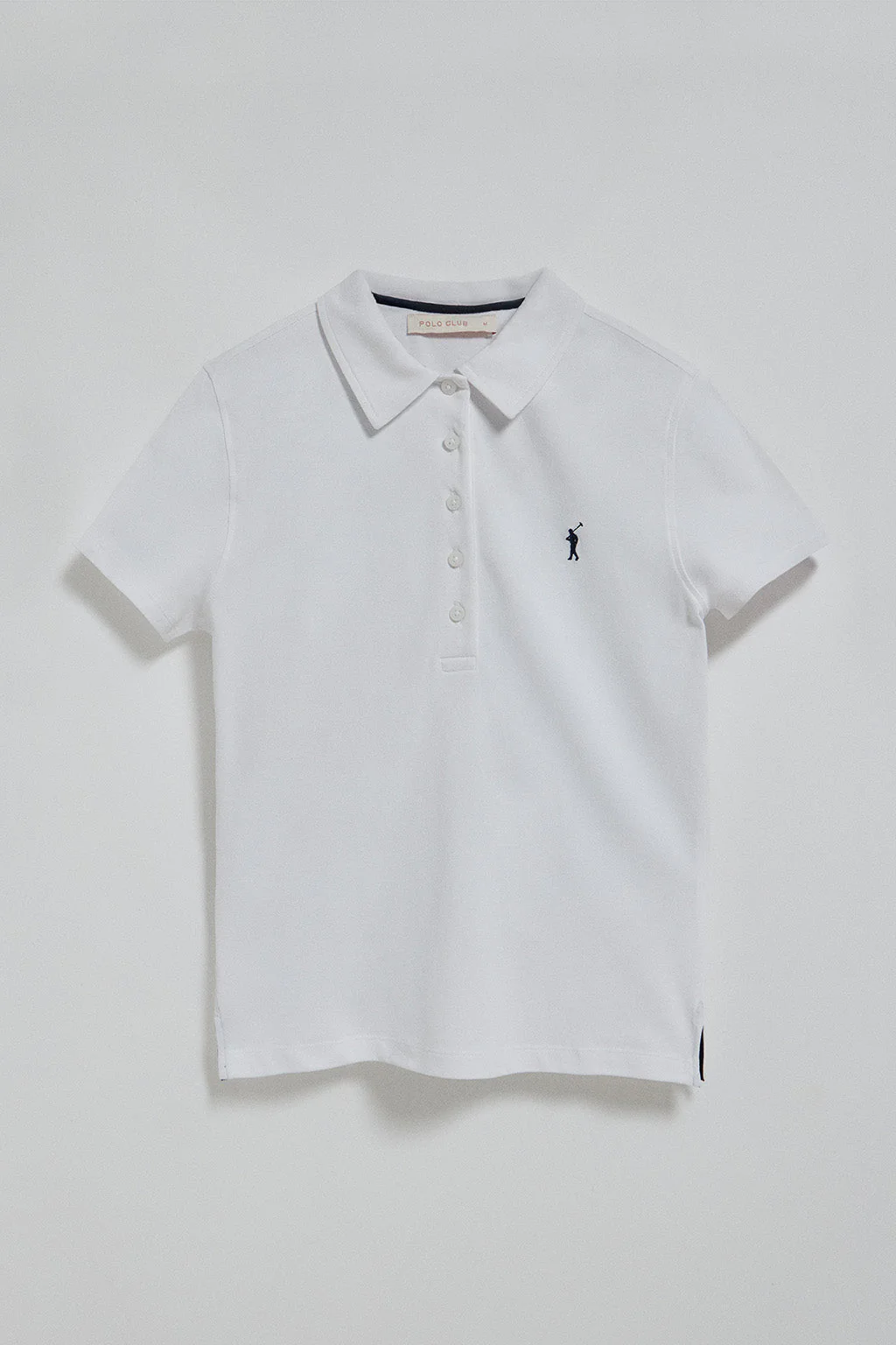 White five-button polo shirt Pereira with Rigby Go embroidery - Image 5