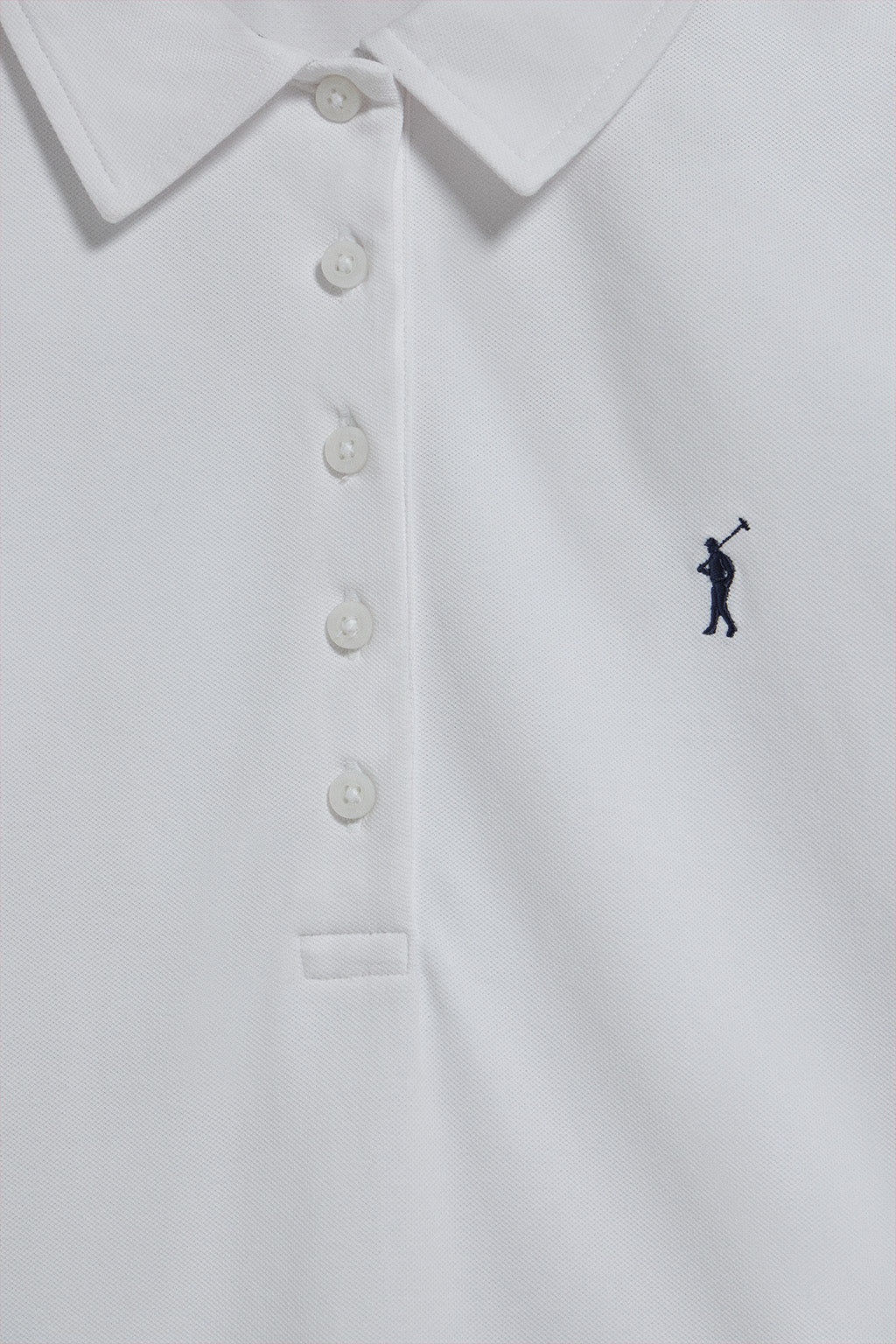 White five-button polo shirt Pereira with Rigby Go embroidery - Image 6