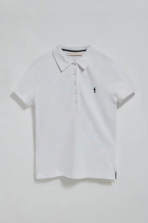 White five-button polo shirt Pereira with Rigby Go embroidery - Image 9