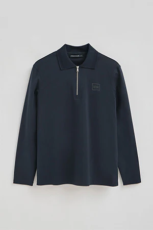 Navy-blue polo shirt Peter with Polo Club rubber patch - Image 8