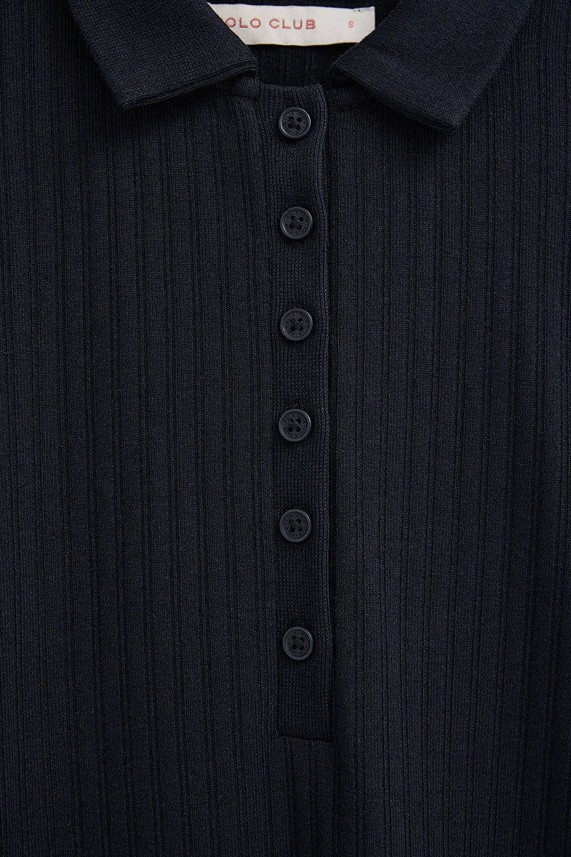 Navy-blue ribbed polo shirt Polo Club - Image 7