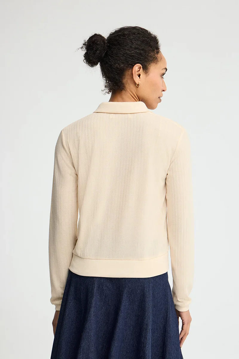 Nude ribbed polo shirt Polo Club - Image 5