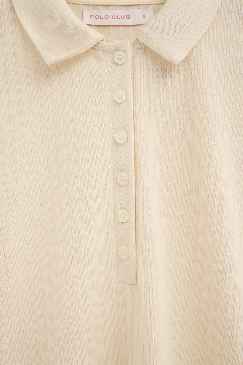Nude ribbed polo shirt Polo Club - Image 7