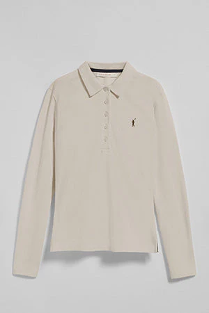 Beige five-button polo shirt Priyanka with Rigby Go embroidery - Image 9