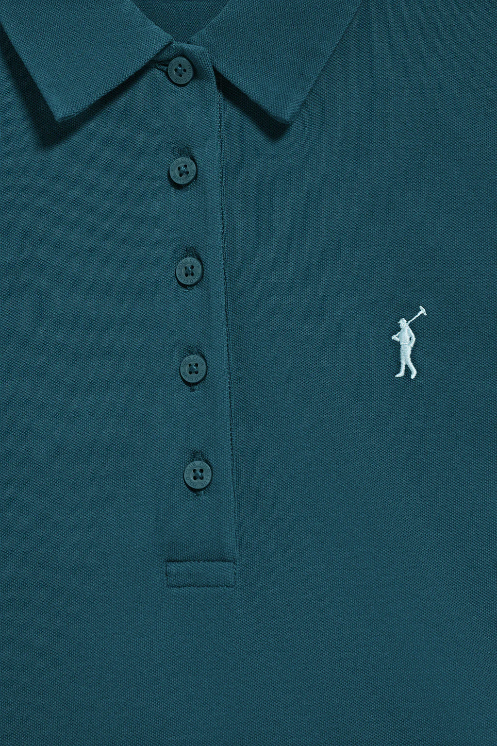 Blue five-button polo shirt Priyanka with Rigby Go embroidery - Image 6