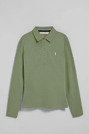 Jade-green five-button polo shirt Priyanka with Rigby Go embroidery - Image 9
