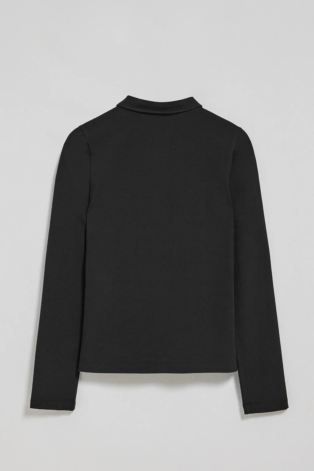 Black long-sleeve cotton polo shirt with Rigby Best embroidery - Image 6