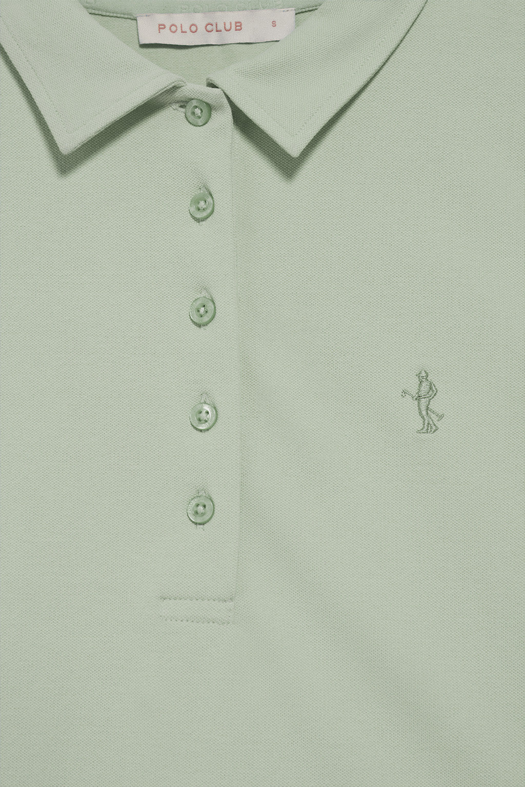 Jade-green long-sleeve cotton polo shirt with Rigby Best embroidery - Image 6