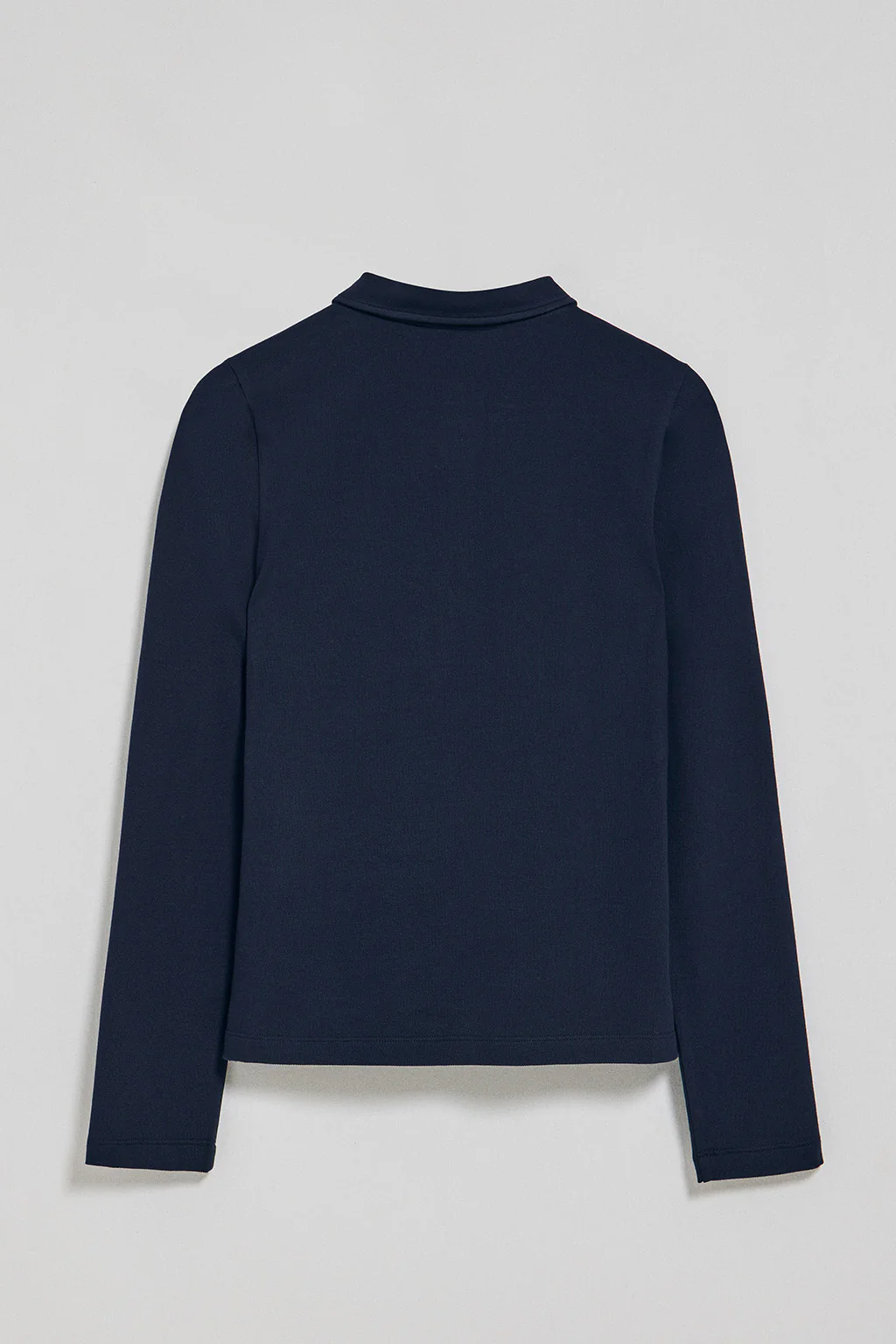 Navy-blue long-sleeve cotton polo shirt with Rigby Best embroidery - Image 6