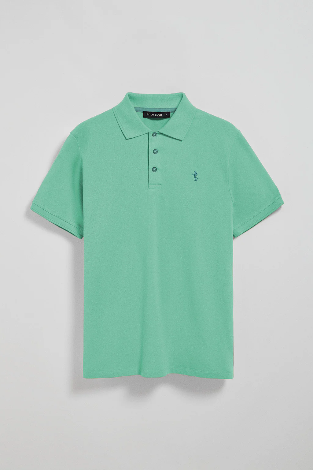 Aqua short-sleeve pique polo shirt with Rigby Best embroidery - Image 7