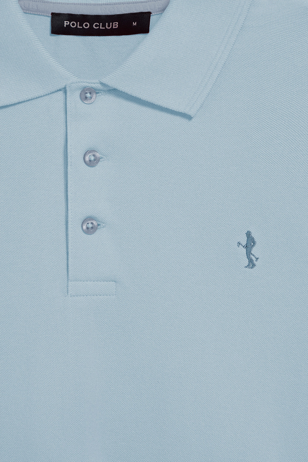 Light-blue short-sleeve pique polo shirt with Rigby Best embroidery - Image 6
