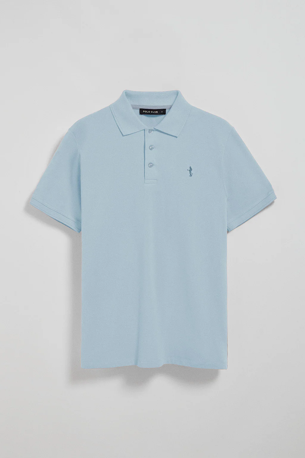 Light-blue short-sleeve pique polo shirt with Rigby Best embroidery - Image 7