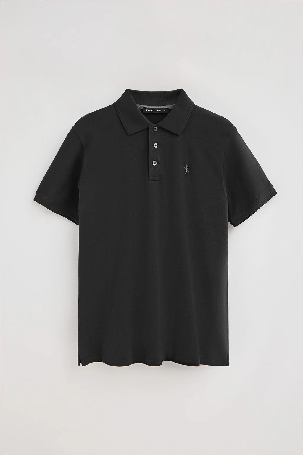 Black short-sleeve pique polo shirt with Rigby Best embroidery - Image 5