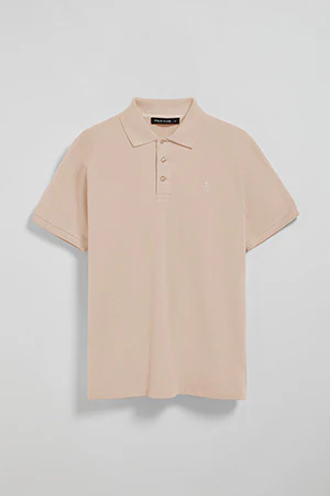 Blush-pink short-sleeve pique polo shirt with Rigby Best embroidery - Image 8