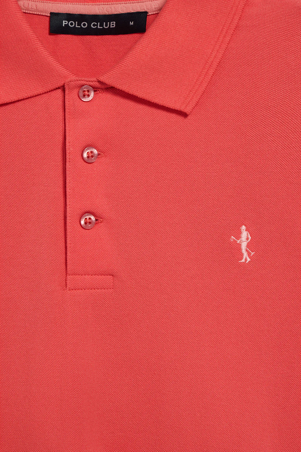 Coral short-sleeve pique polo shirt with Rigby Best embroidery - Image 6
