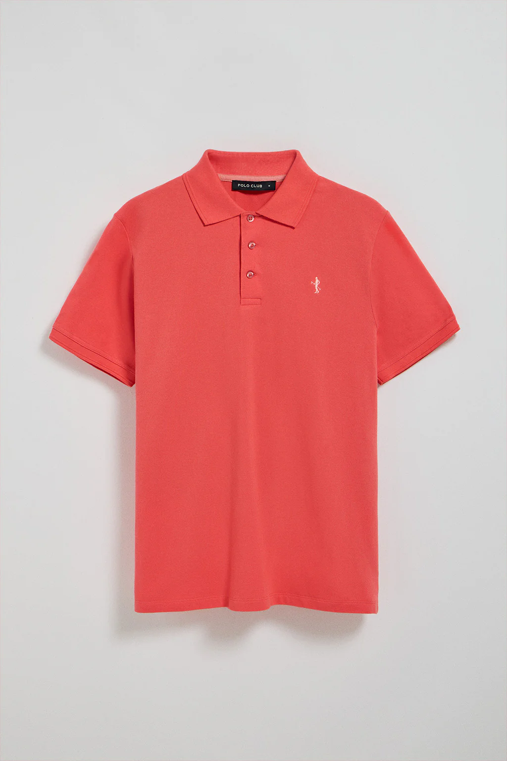 Coral short-sleeve pique polo shirt with Rigby Best embroidery - Image 7