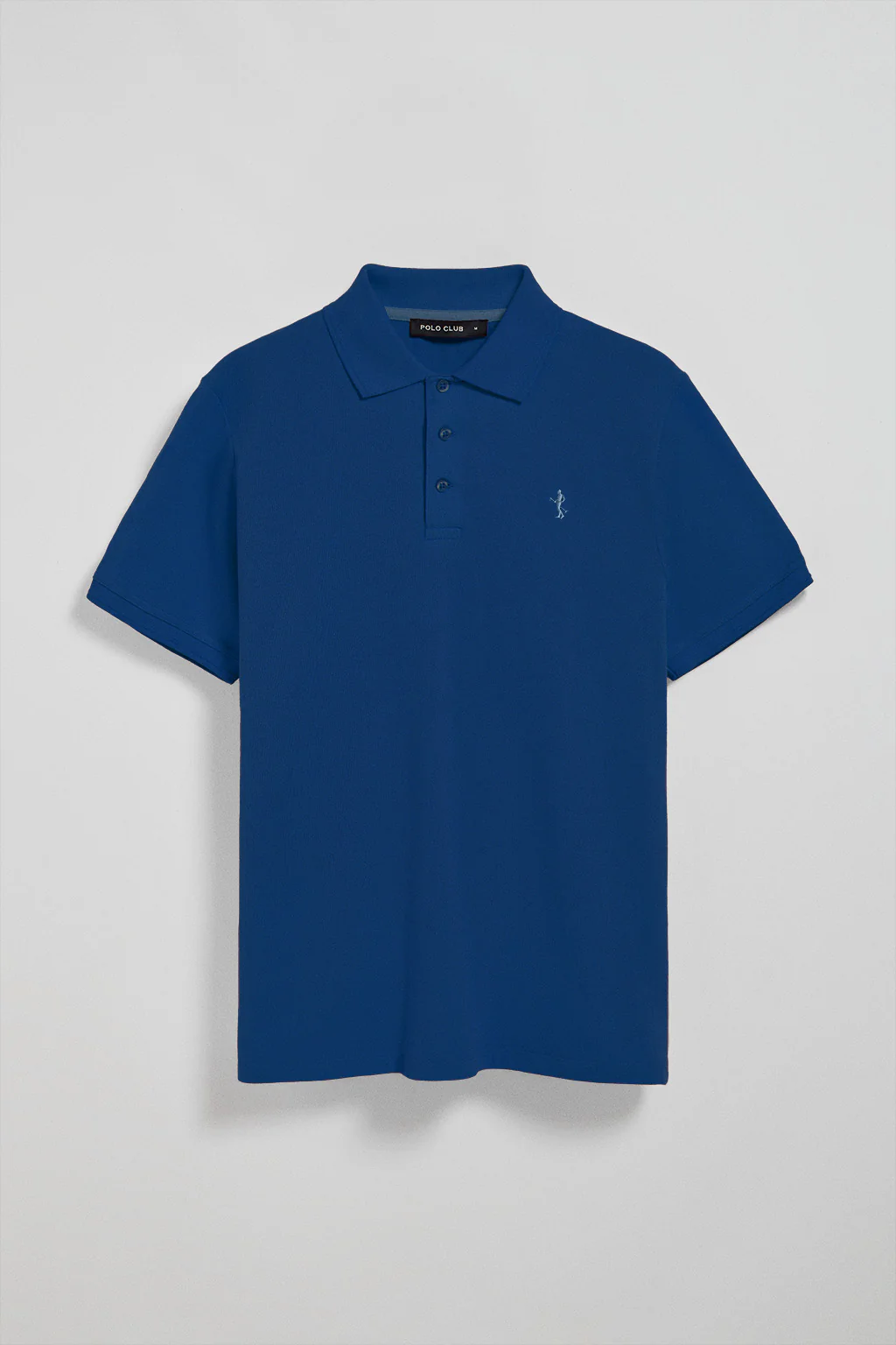 Indigo-blue short-sleeve pique polo shirt with Rigby Best embroidery - Image 7