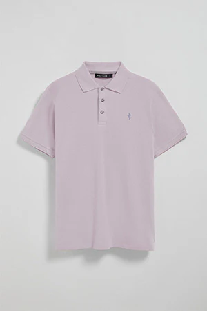 Lavender short-sleeve pique polo shirt with Rigby Best embroidery - Image 8