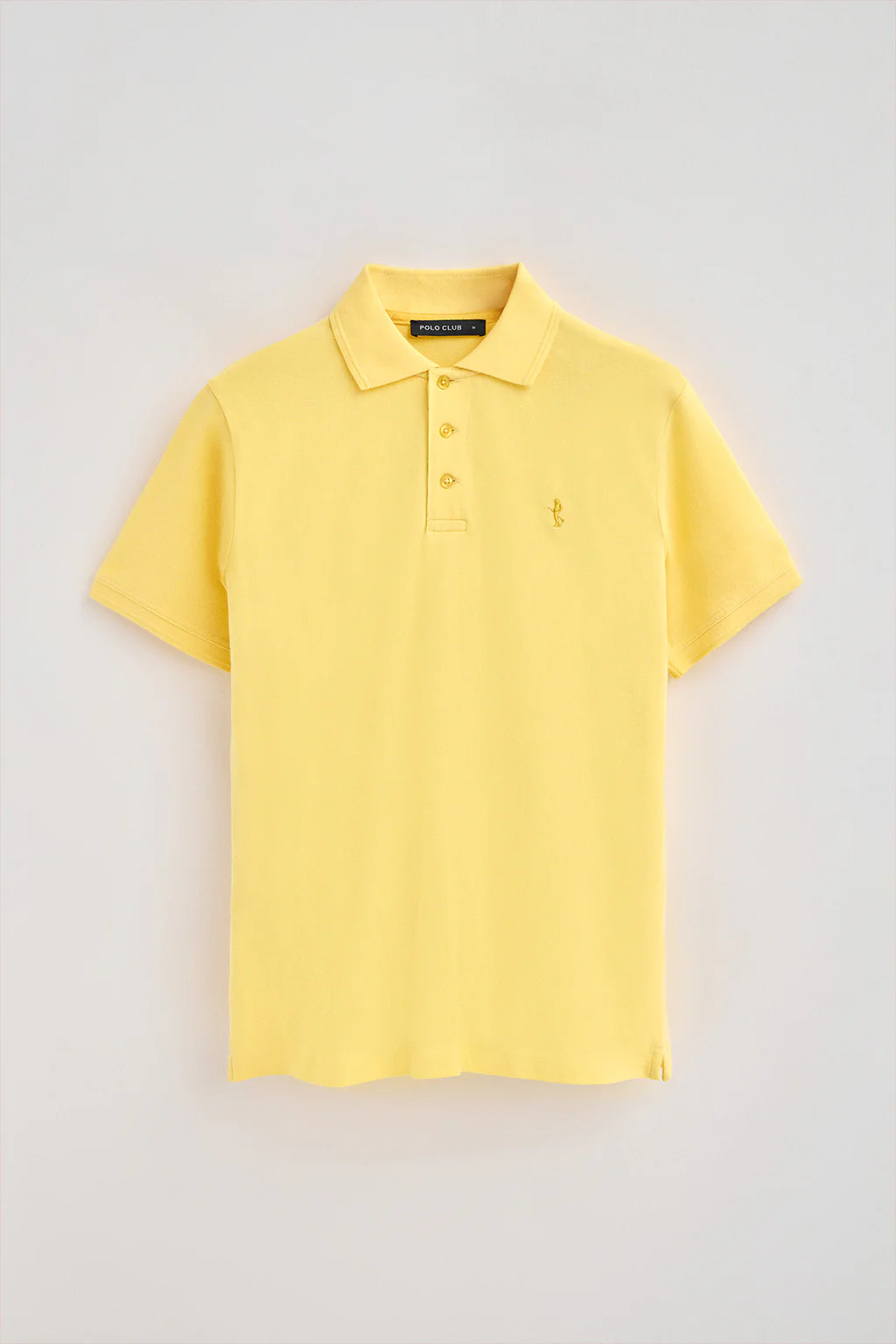 Light-yellow short-sleeve pique polo shirt with Rigby Best embroidery - Image 5