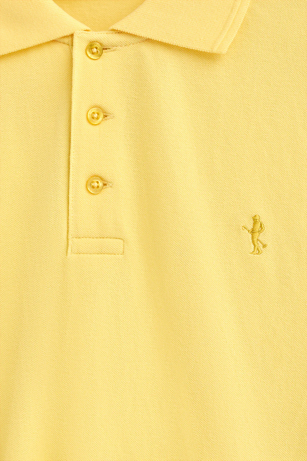 Light-yellow short-sleeve pique polo shirt with Rigby Best embroidery - Image 7