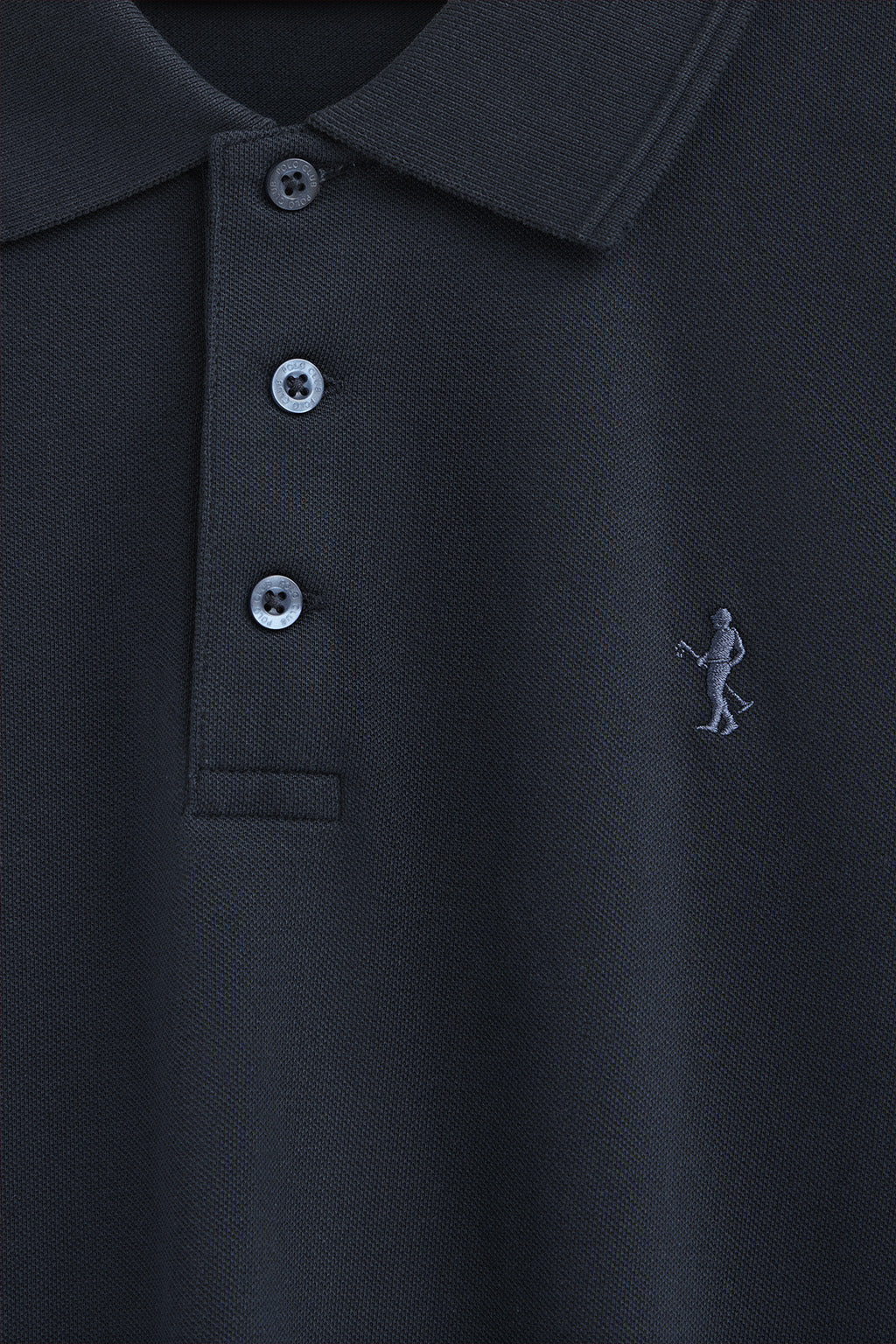 Navy-blue short-sleeve pique polo shirt with Rigby Best embroidery - Image 7