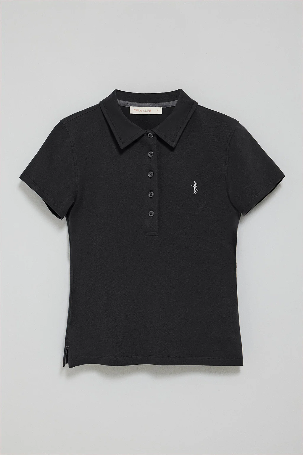 Black short-sleeve cotton polo shirt with Rigby Best embroidery - Image 5