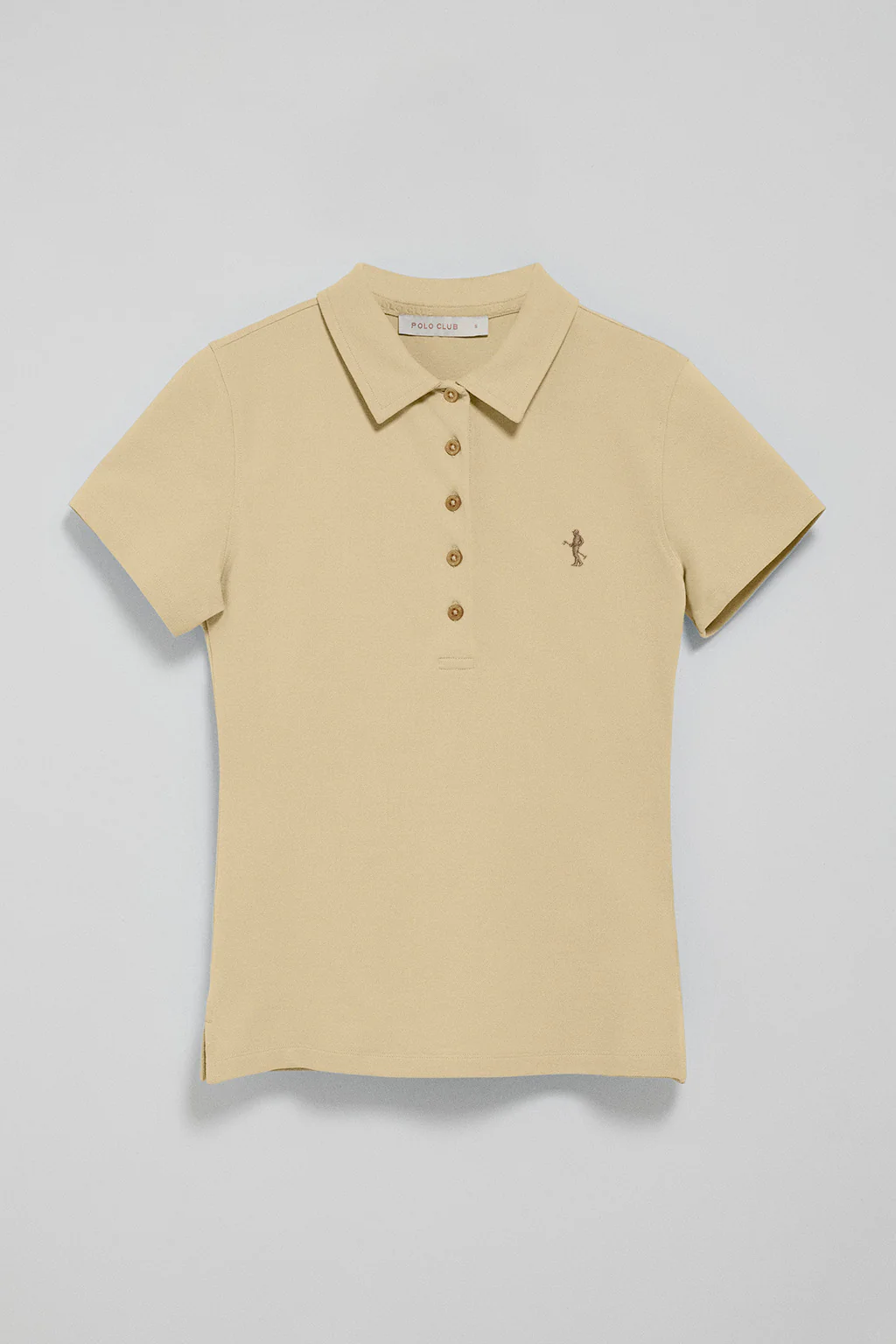 Ivory short-sleeve cotton polo shirt with Rigby Best embroidery - Image 5