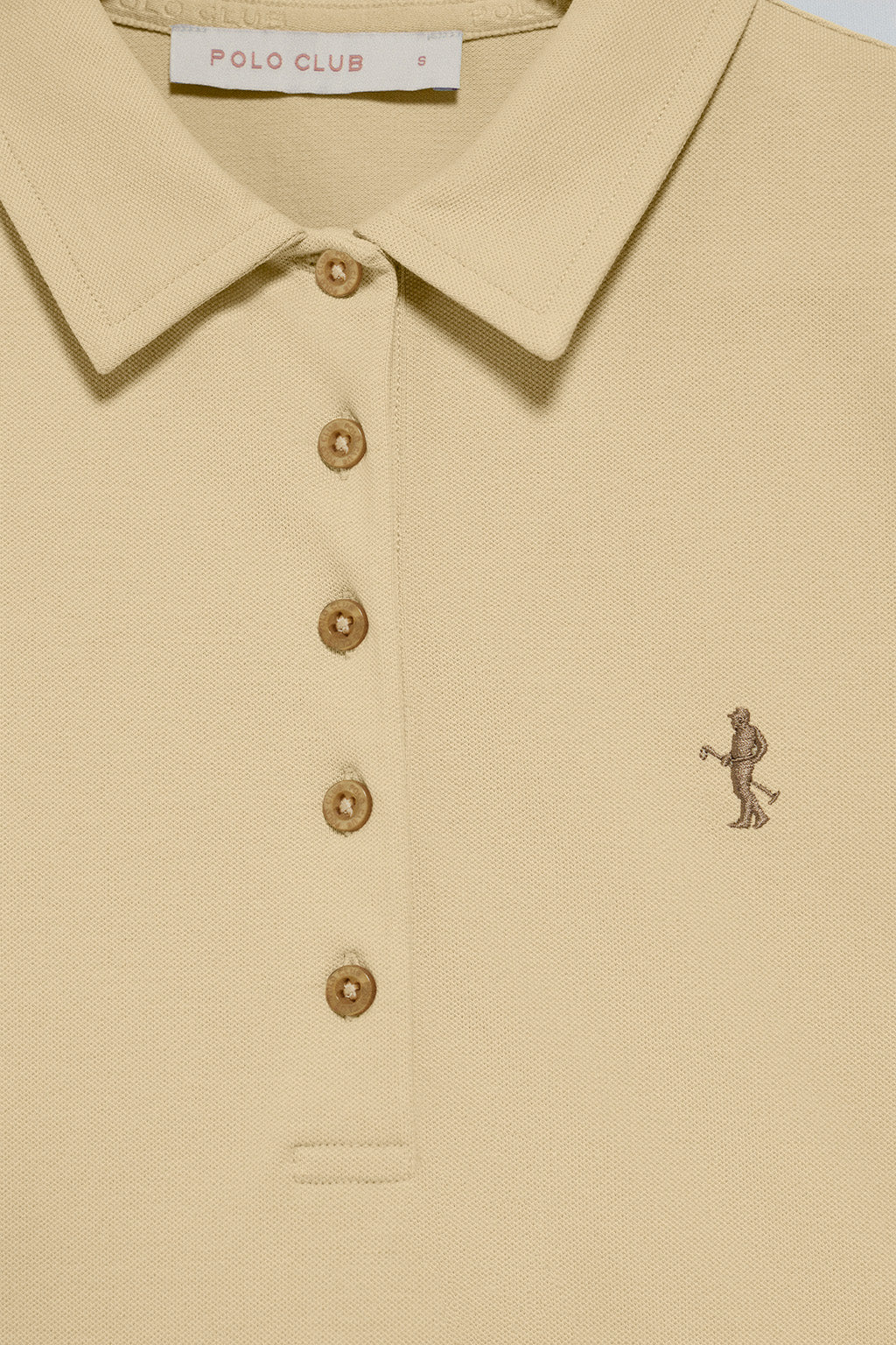 Ivory short-sleeve cotton polo shirt with Rigby Best embroidery - Image 7