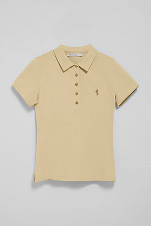 Ivory short-sleeve cotton polo shirt with Rigby Best embroidery - Image 9