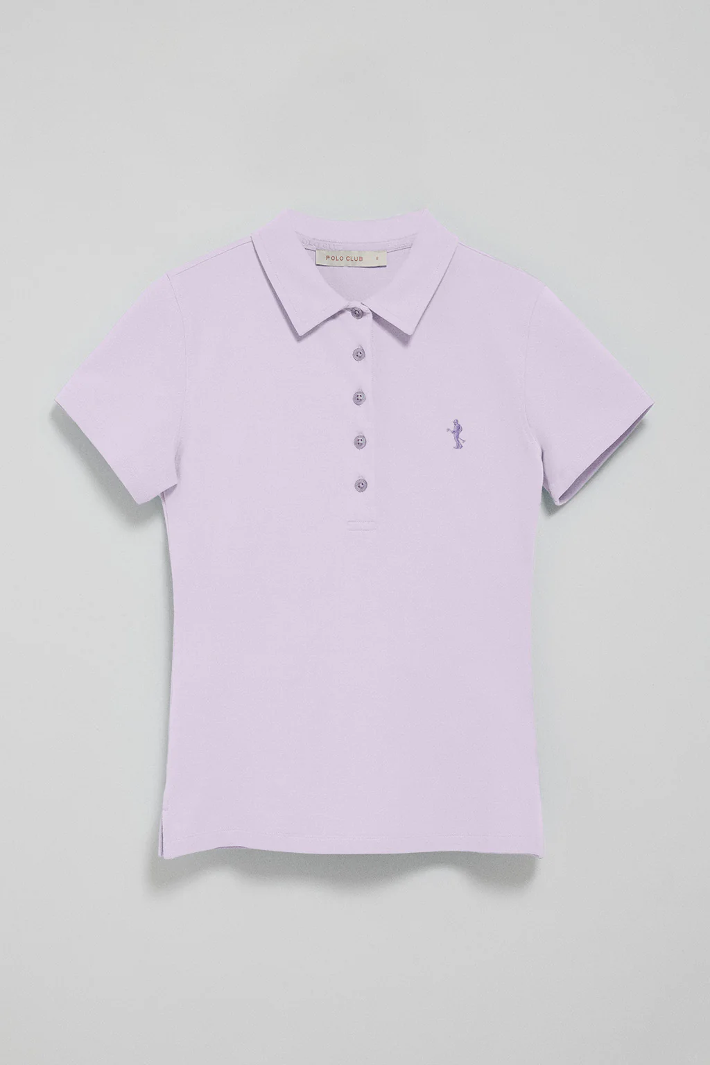 Lavender short-sleeve cotton polo shirt with Rigby Best embroidery - Image 7