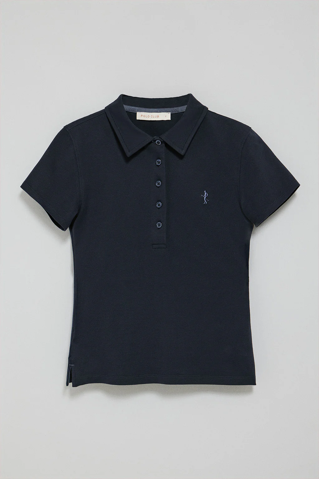 Navy-blue short-sleeve cotton polo shirt with Rigby Best embroidery - Image 7