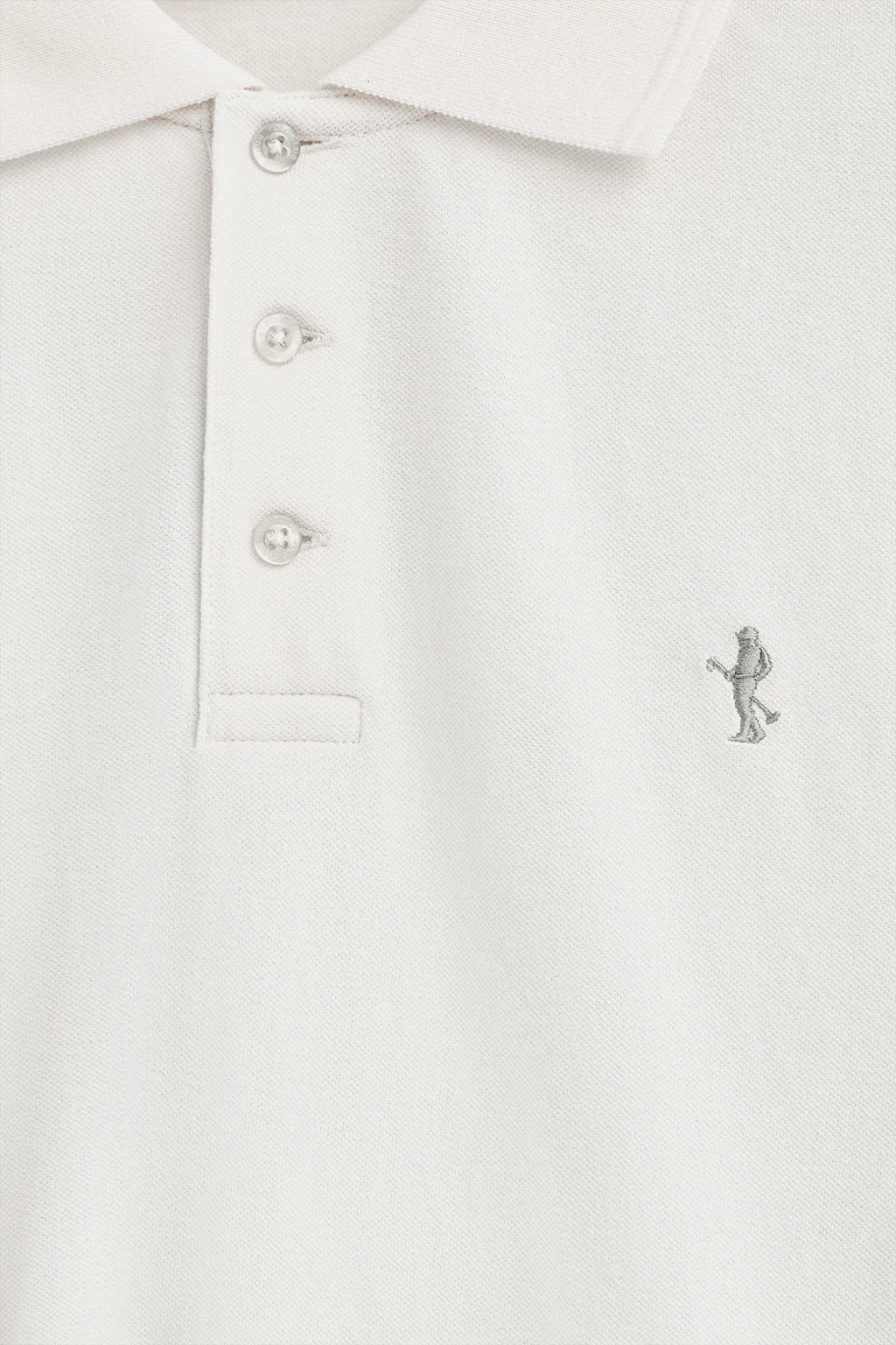 White short-sleeve pique polo shirt with Rigby Best embroidery - Image 7