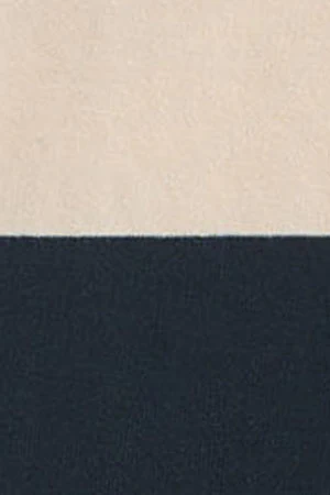 Long-sleeve striped polo shirt in navy blue and nude with Rigby Go embroidery - Image 9