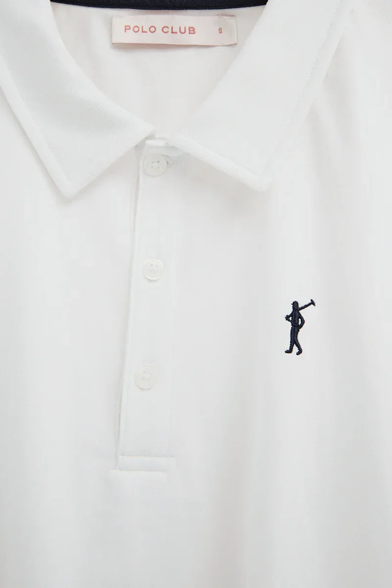 White polo shirt in T-shirt fabric with Rigby Go embroidery - Image 6