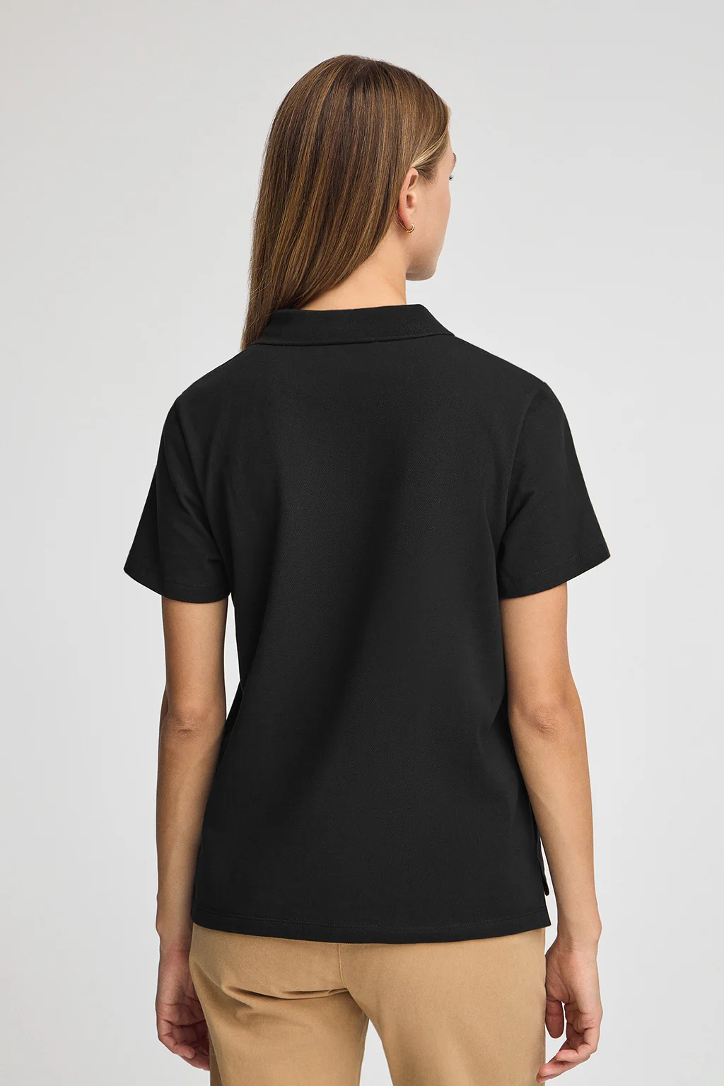 Black short-sleeve polo shirt with regular-fit and Rigby Go embroidery - Image 4