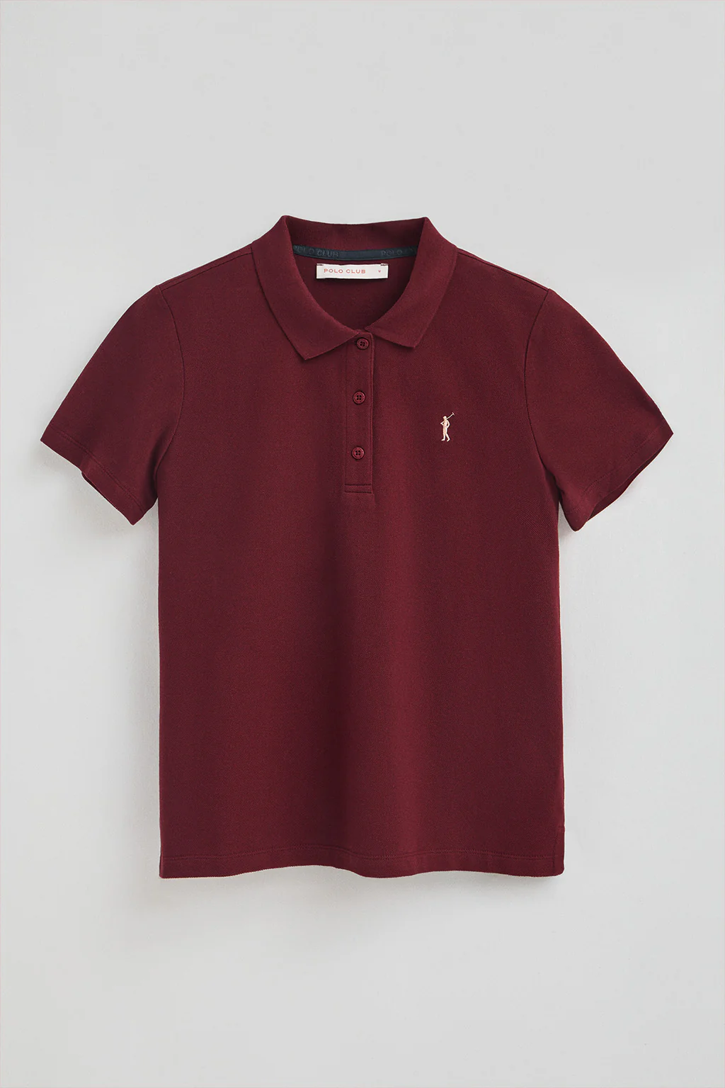 Maroon short-sleeve polo shirt with regular-fit and Rigby Go embroidery - Image 6