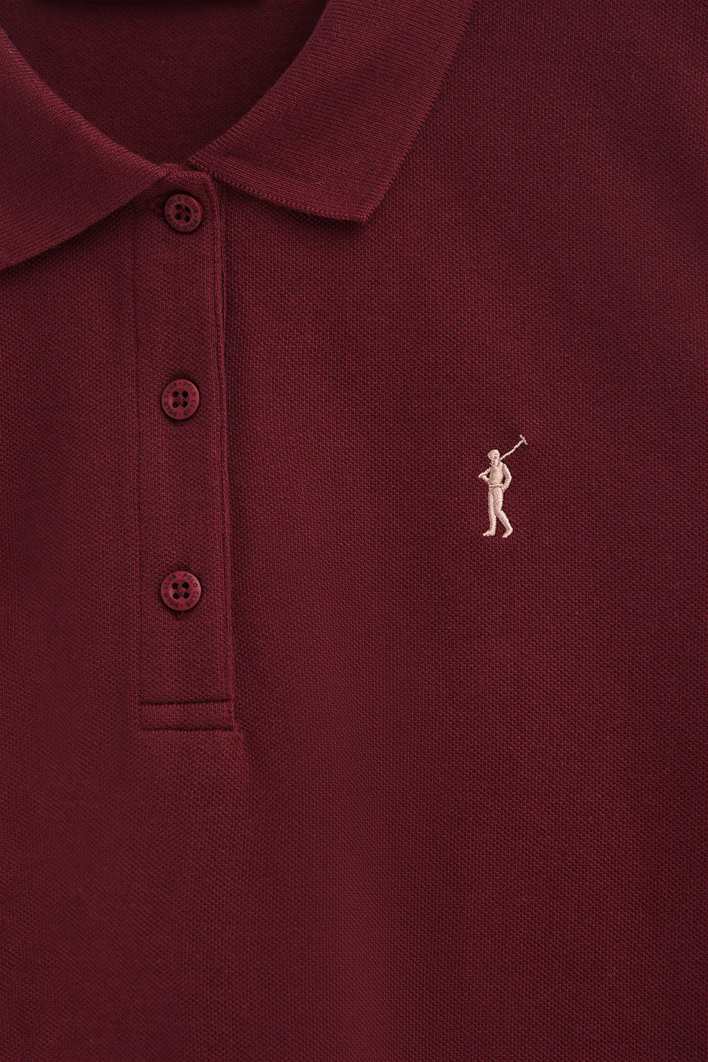 Maroon short-sleeve polo shirt with regular-fit and Rigby Go embroidery - Image 7