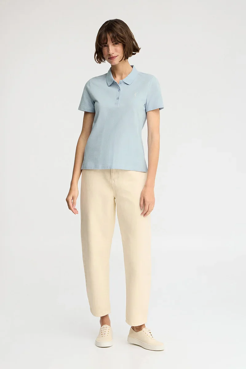 Light-blue regular-fit polo shirt with Rigby Go embroidery - Image 4