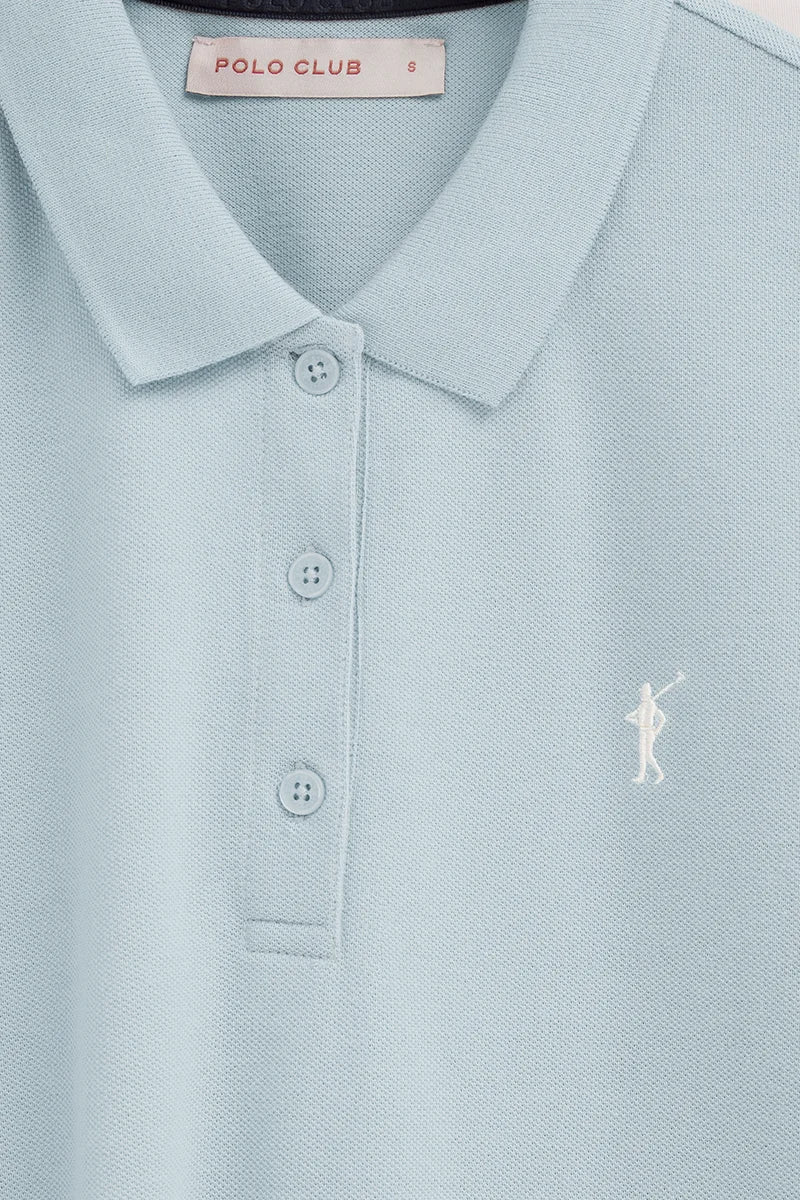 Light-blue regular-fit polo shirt with Rigby Go embroidery - Image 7