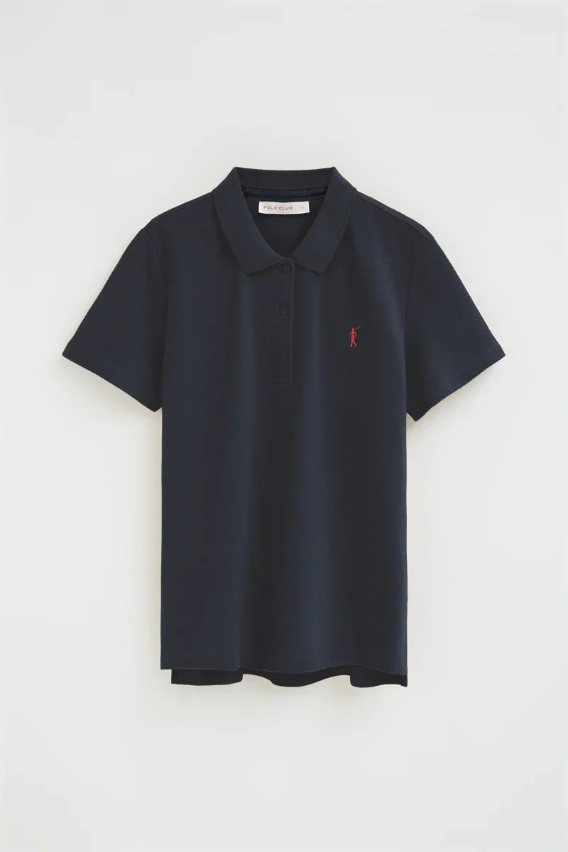 Navy-blue regular-fit polo shirt with Rigby Go embroidery - Image 6