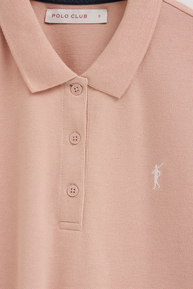 Pale-pink regular-fit polo shirt with Rigby Go embroidery - Image 6