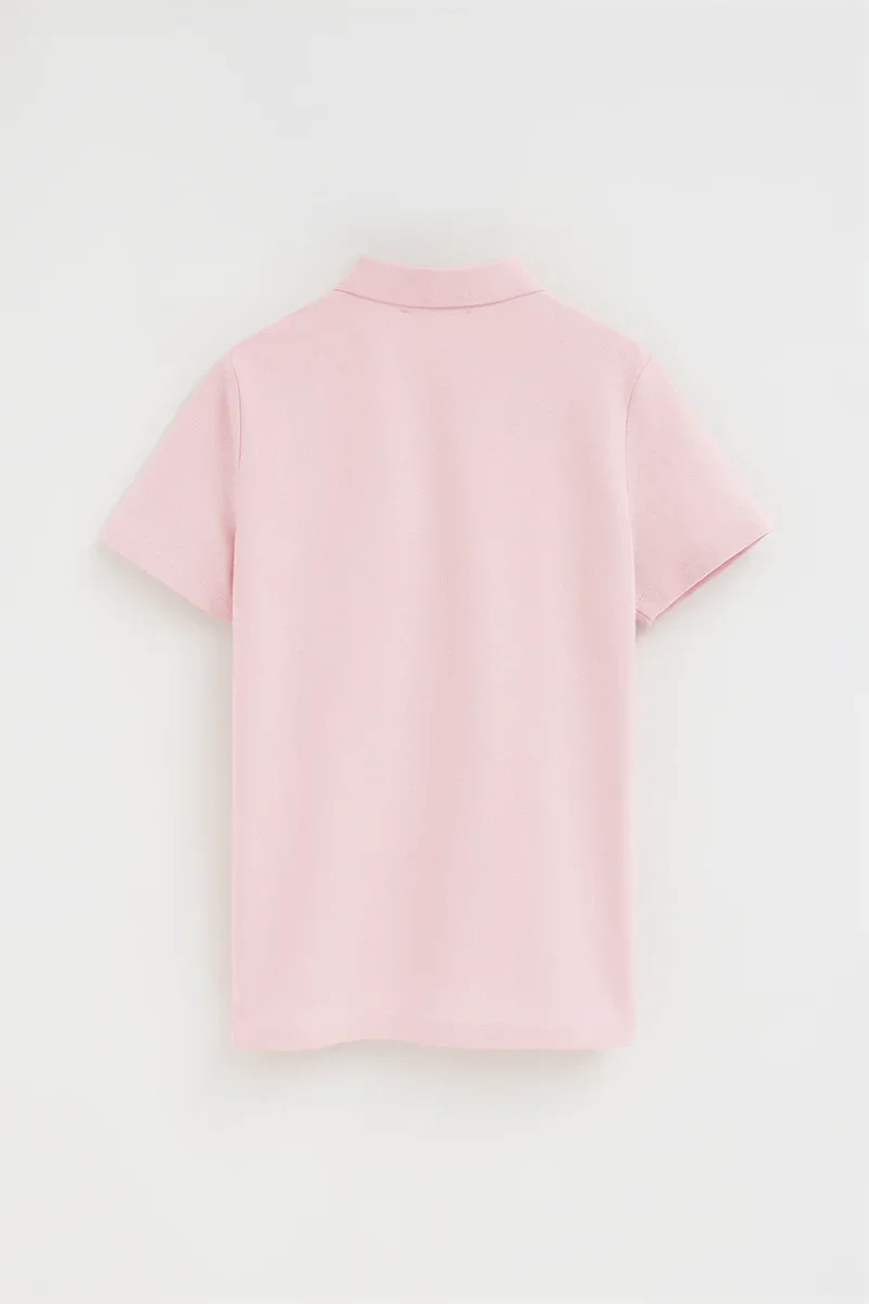Pink regular-fit polo shirt with Rigby Go embroidery - Image 8