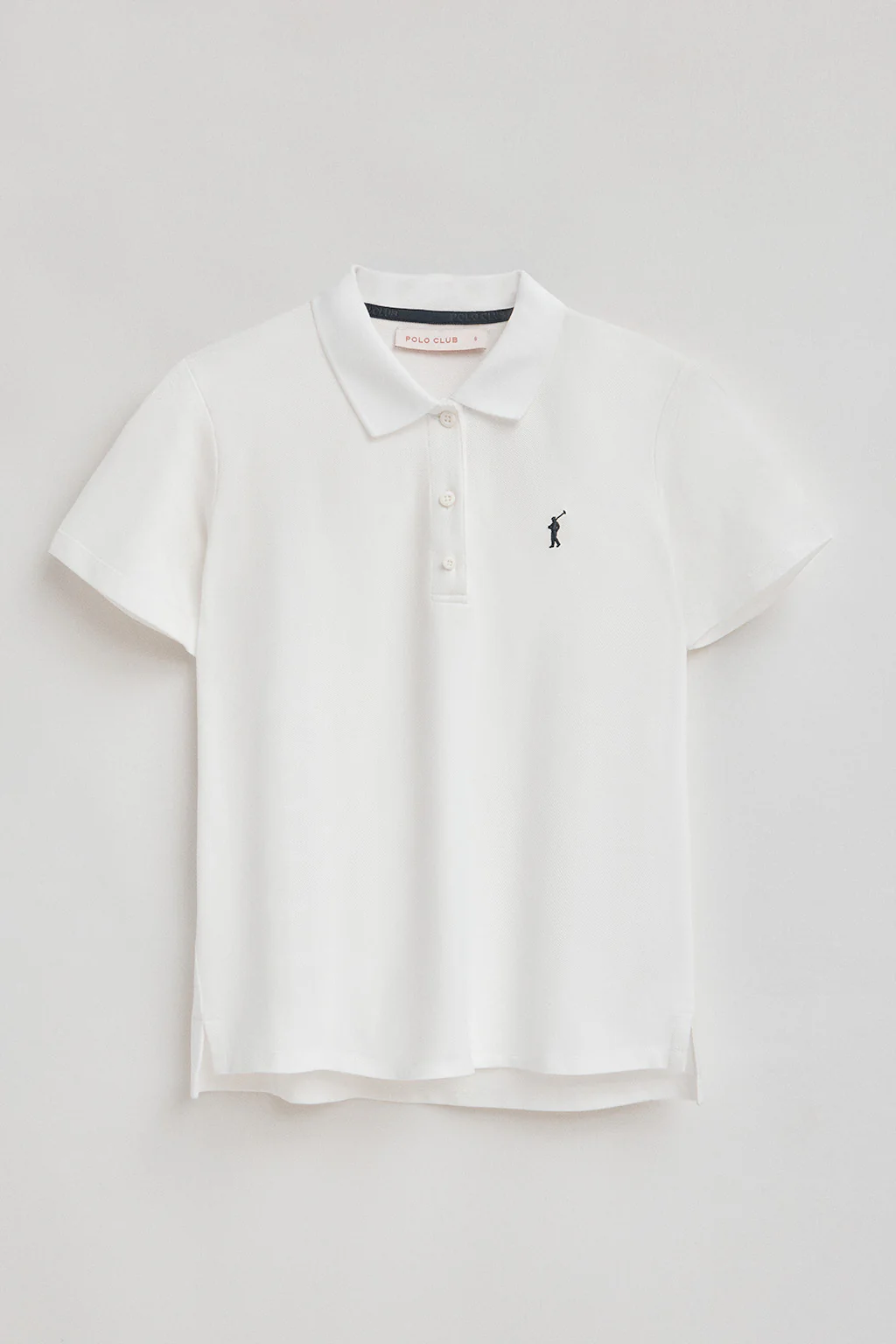 White short-sleeve polo shirt with regular-fit and Rigby Go embroidery - Image 7
