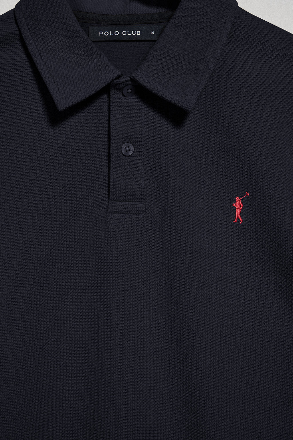 Navy-blue long-sleeve polo shirt with two buttons and Rigby Go logo - Image 7