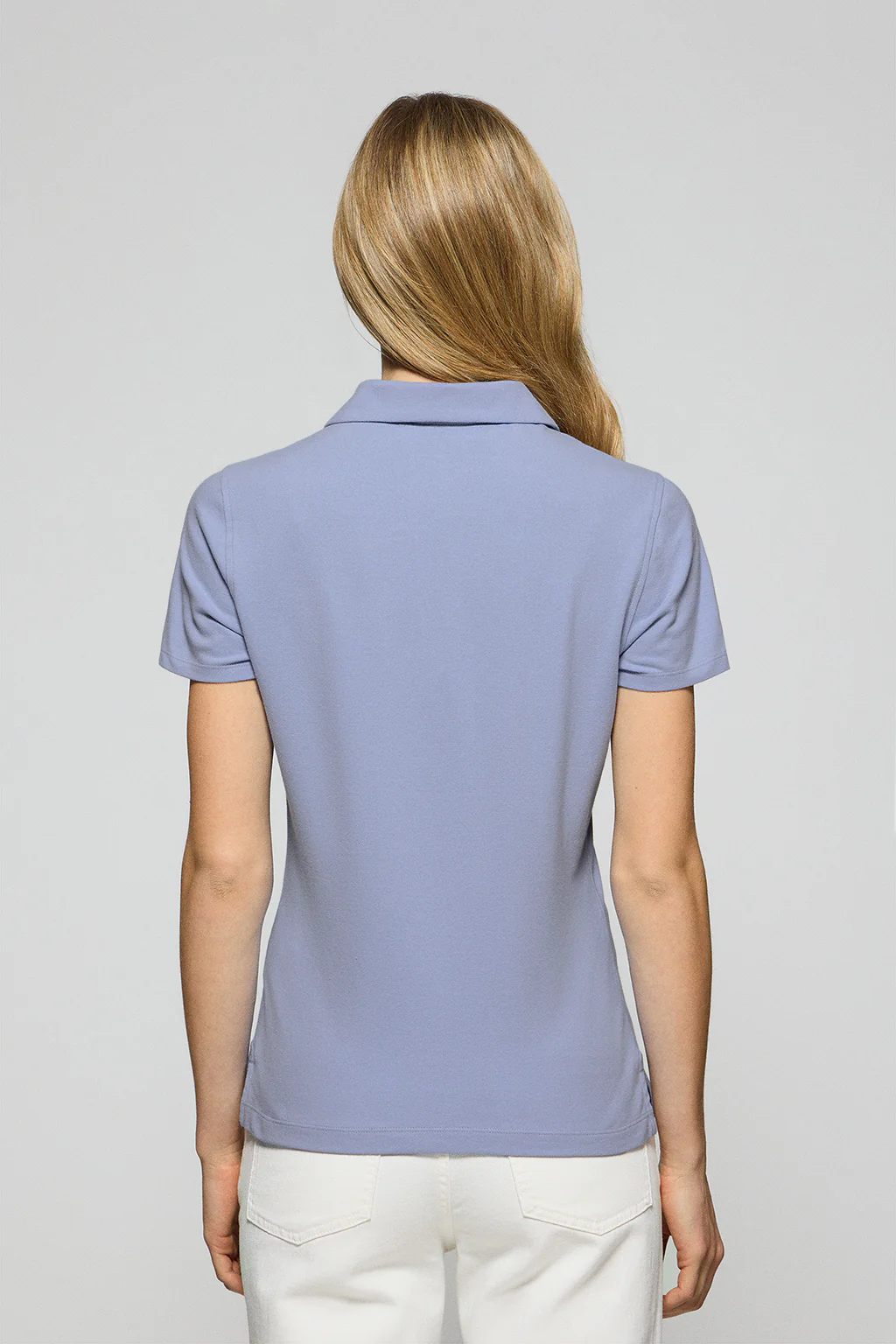 Lavender-blue five-button polo shirt Pereira with Rigby Go embroidery - Image 2