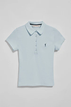 Light-blue five-button polo shirt Pereira with Rigby Go embroidery - Image 8